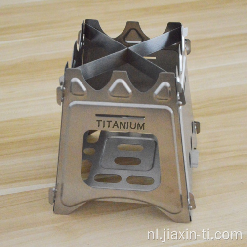 Draagbare titanium hout brandende vierkante fornuis